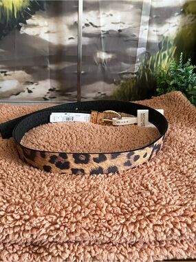 Michael Kors Reversible Belt with Gold Tone Buckle